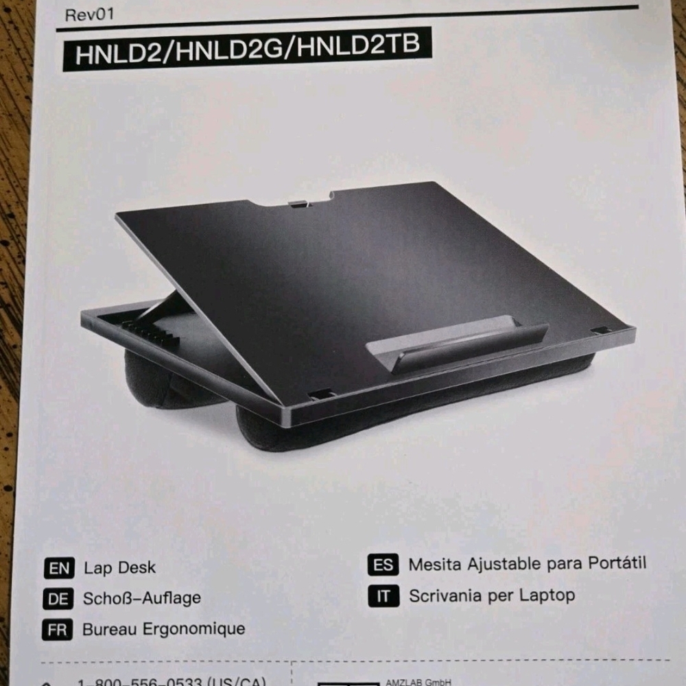 NEW Huanuo Hnld2 Lap Desk with 8 Adjustable Angles Black Laptop Stand